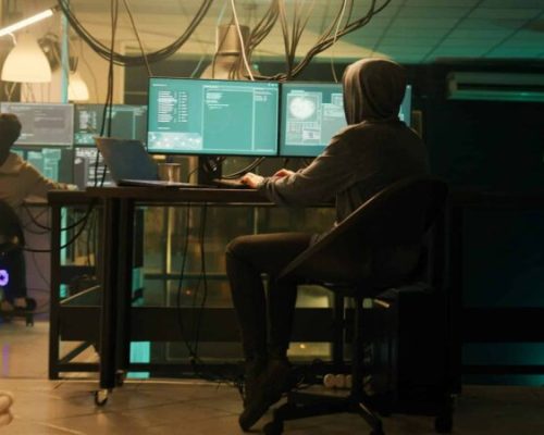 Male spy creating breach of security after gaining access to network system